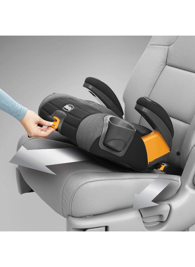 Chicco مقعد سيارة Chicco GoFit Plus بدون ظهر مع مشبك سريع الإطلاق، مقعد معزز للسفر للسيارة، مقعد معزز محمول للأطفال من 40-110 رطل. | فيفاسي/وردي - Image 2